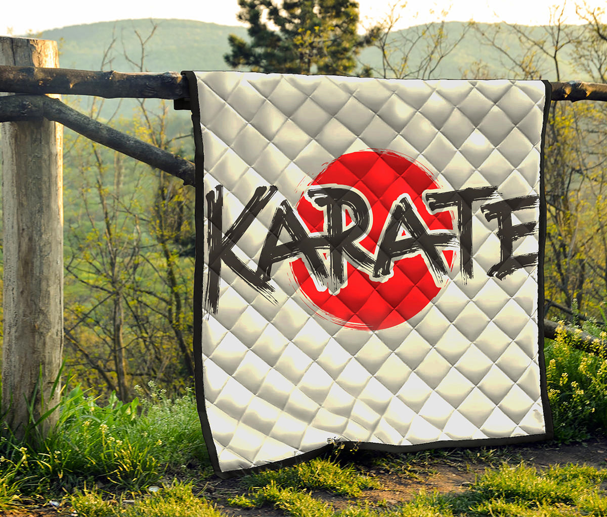 Karate Text Print Quilt