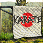 Karate Text Print Quilt