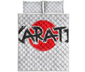 Karate Text Print Quilt Bed Set