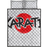 Karate Text Print Quilt Bed Set