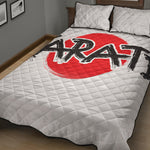 Karate Text Print Quilt Bed Set