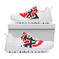 Karate Text Print White Running Shoes
