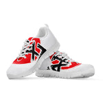 Karate Text Print White Sneakers