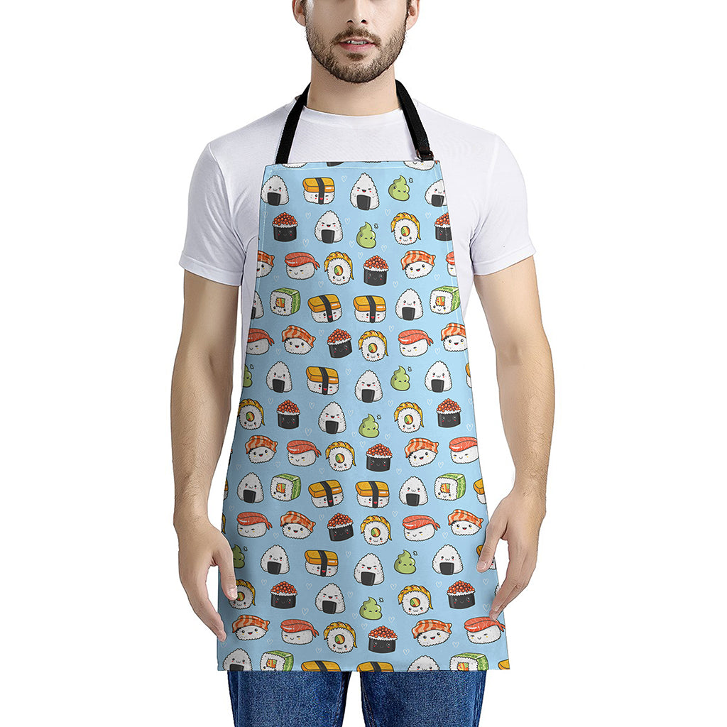 Kawaii Japanese Sushi Pattern Print Apron