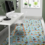 Kawaii Japanese Sushi Pattern Print Area Rug