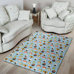 Kawaii Japanese Sushi Pattern Print Area Rug