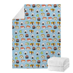 Kawaii Japanese Sushi Pattern Print Blanket