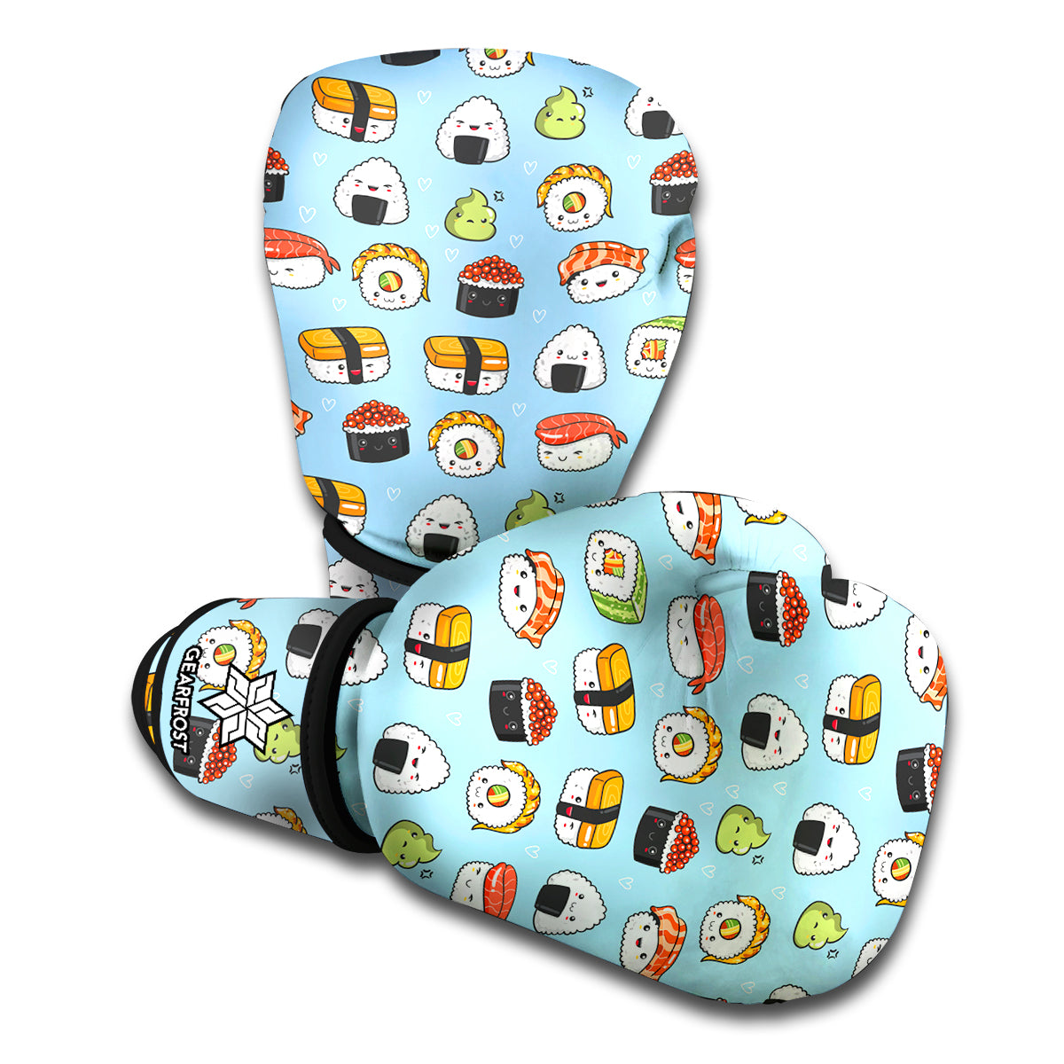 Kawaii Japanese Sushi Pattern Print Boxing Gloves