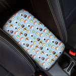 Kawaii Japanese Sushi Pattern Print Car Center Console Cover