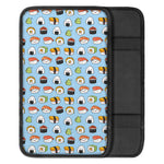 Kawaii Japanese Sushi Pattern Print Car Center Console Cover