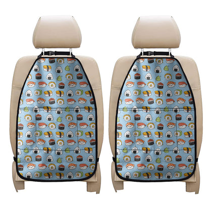 Kawaii Japanese Sushi Pattern Print Car Seat Organizers