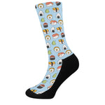 Kawaii Japanese Sushi Pattern Print Crew Socks