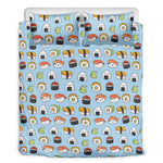 Kawaii Japanese Sushi Pattern Print Duvet Cover Bedding Set