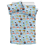 Kawaii Japanese Sushi Pattern Print Duvet Cover Bedding Set