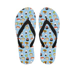 Kawaii Japanese Sushi Pattern Print Flip Flops