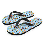 Kawaii Japanese Sushi Pattern Print Flip Flops