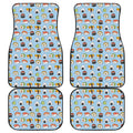 Kawaii Japanese Sushi Pattern Print Front and Back Car Floor Mats