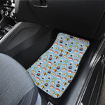 Kawaii Japanese Sushi Pattern Print Front and Back Car Floor Mats