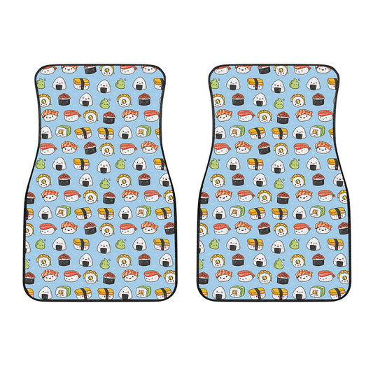 Kawaii Japanese Sushi Pattern Print Front Car Floor Mats