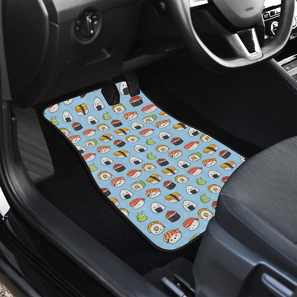 Kawaii Japanese Sushi Pattern Print Front Car Floor Mats