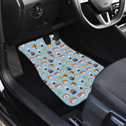 Kawaii Japanese Sushi Pattern Print Front Car Floor Mats