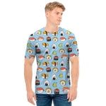 Kawaii Japanese Sushi Pattern Print Men's T-Shirt