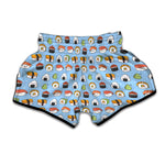 Kawaii Japanese Sushi Pattern Print Muay Thai Boxing Shorts