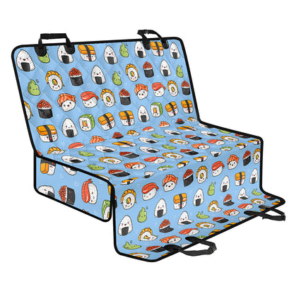 Kawaii Japanese Sushi Pattern Print Pet Car Back Seat Cover