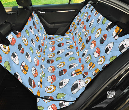 Kawaii Japanese Sushi Pattern Print Pet Car Back Seat Cover