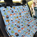 Kawaii Japanese Sushi Pattern Print Pet Car Back Seat Cover