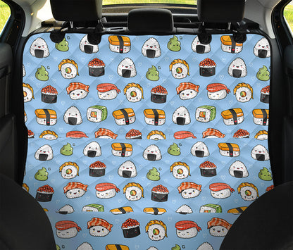 Kawaii Japanese Sushi Pattern Print Pet Car Back Seat Cover