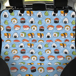 Kawaii Japanese Sushi Pattern Print Pet Car Back Seat Cover