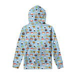 Kawaii Japanese Sushi Pattern Print Pullover Hoodie