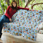 Kawaii Japanese Sushi Pattern Print Quilt