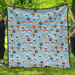 Kawaii Japanese Sushi Pattern Print Quilt