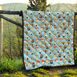 Kawaii Japanese Sushi Pattern Print Quilt