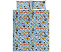 Kawaii Japanese Sushi Pattern Print Quilt Bed Set