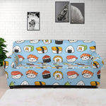 Kawaii Japanese Sushi Pattern Print Sofa Cover