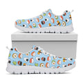 Kawaii Japanese Sushi Pattern Print White Running Shoes