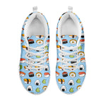 Kawaii Japanese Sushi Pattern Print White Sneakers