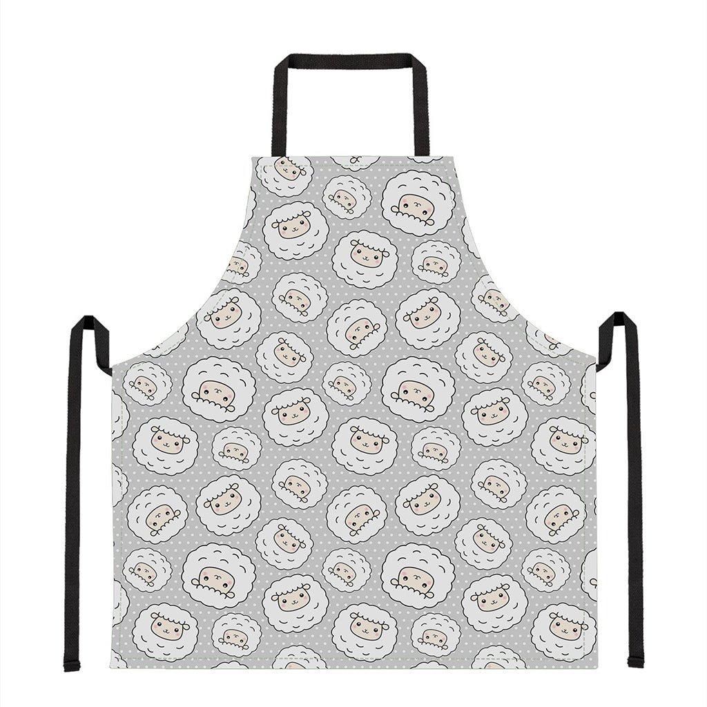 Kawaii Sheep Pattern Print Apron