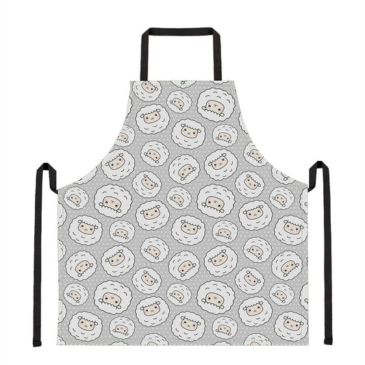 Kawaii Sheep Pattern Print Apron