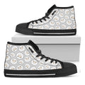 Kawaii Sheep Pattern Print Black High Top Sneakers