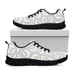 Kawaii Sheep Pattern Print Black Sneakers