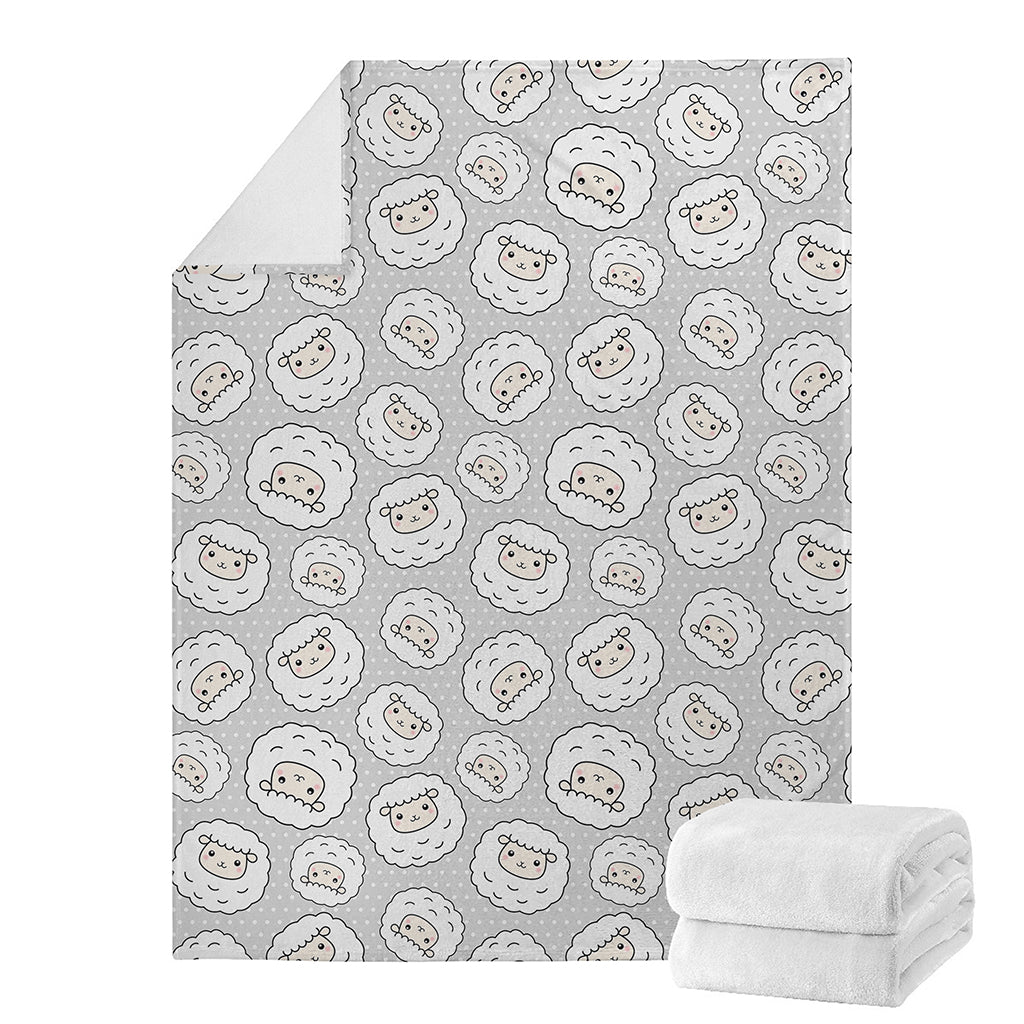 Kawaii Sheep Pattern Print Blanket