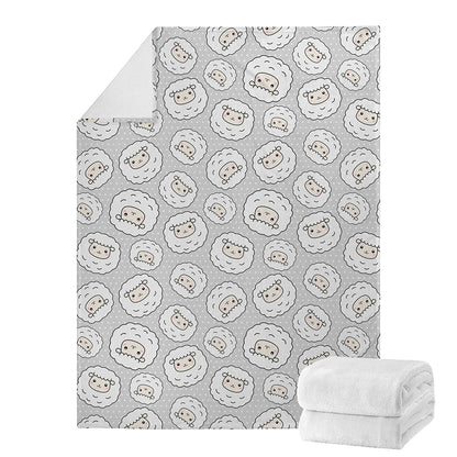 Kawaii Sheep Pattern Print Blanket