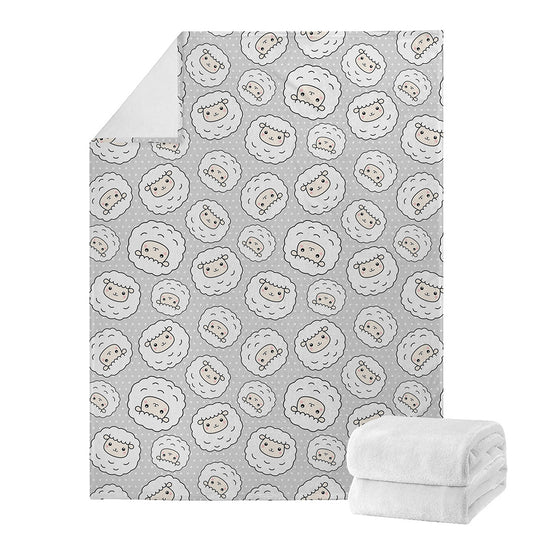 Kawaii Sheep Pattern Print Blanket
