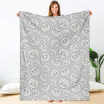 Kawaii Sheep Pattern Print Blanket