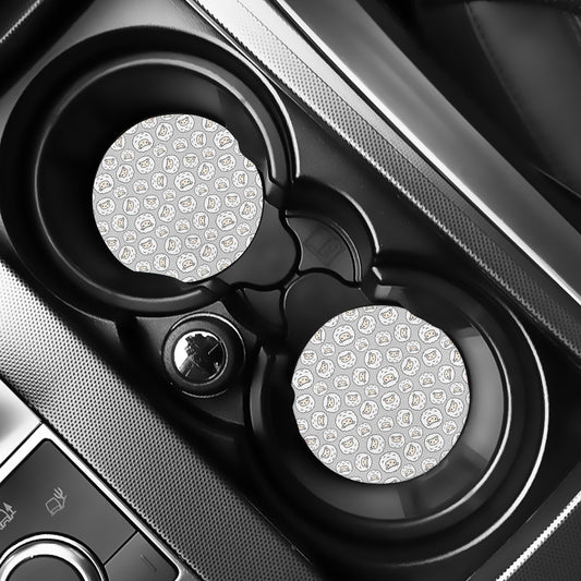 Kawaii Sheep Pattern Print Car Coasters