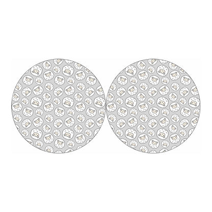 Kawaii Sheep Pattern Print Car Coasters